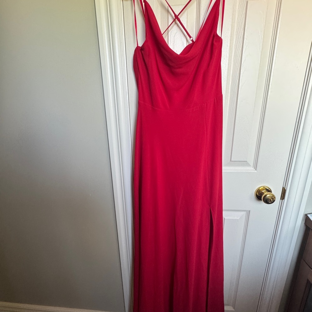 Elegant Red Maxi Dress